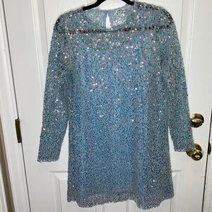 Zara Blue Sequin Dress